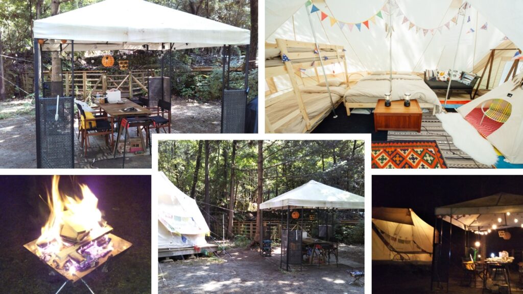 『杜のテラス』のグランピング