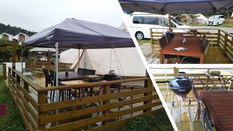 GRAX グラックスのグランピングでの夕食