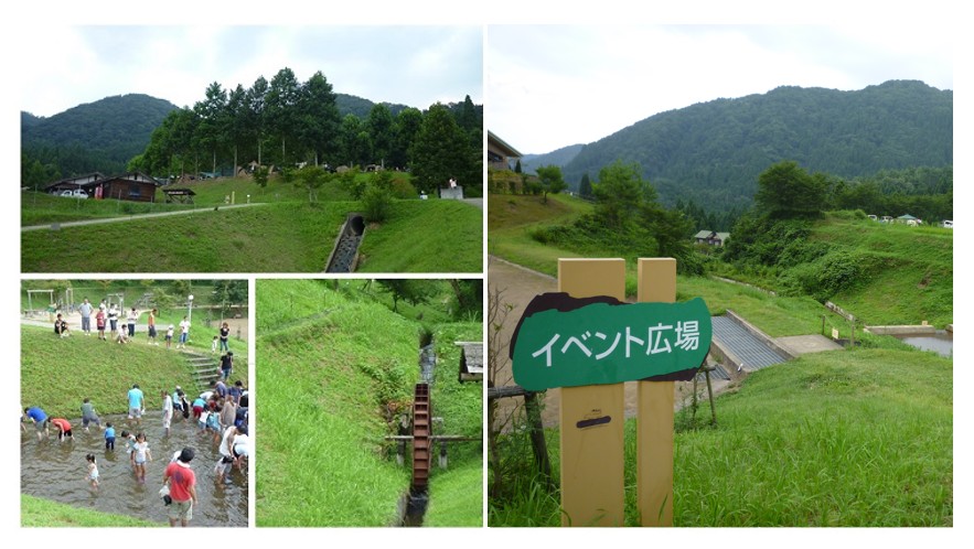 はじめてのキャンプ場で魚のつかみ取り